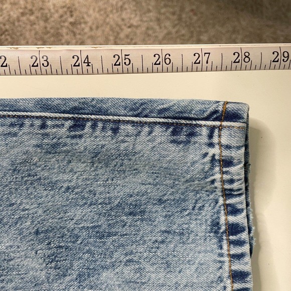 Levis 501 Button Fly Jeans Distressed Acid Wash - Picture 12 of 12